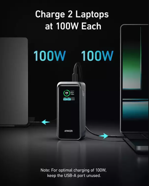 شاحن متنقل Prime Multi Device بسعة 20000 مللي أمبير (200 واط) | أسود شاحن متنقل Prime Multi Device بسعة 20000 مللي أمبير (200 واط) | أسود